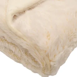 Couverture snow doublée Microdoux (75x100 cm - Ecru)