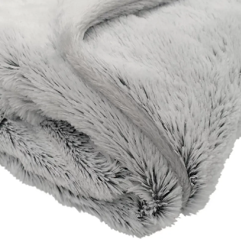 Couverture snow doublée Microdoux (75x100 cm - Gris souris)