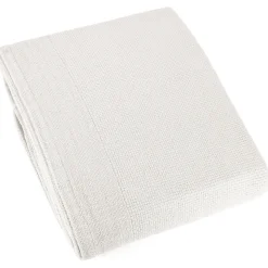 Couverture été 240x260 cm coton recyclé 365g/m2 RIVIERA blanc