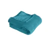 Couverture unie en molleton (180x220 cm - Bleu Canard)