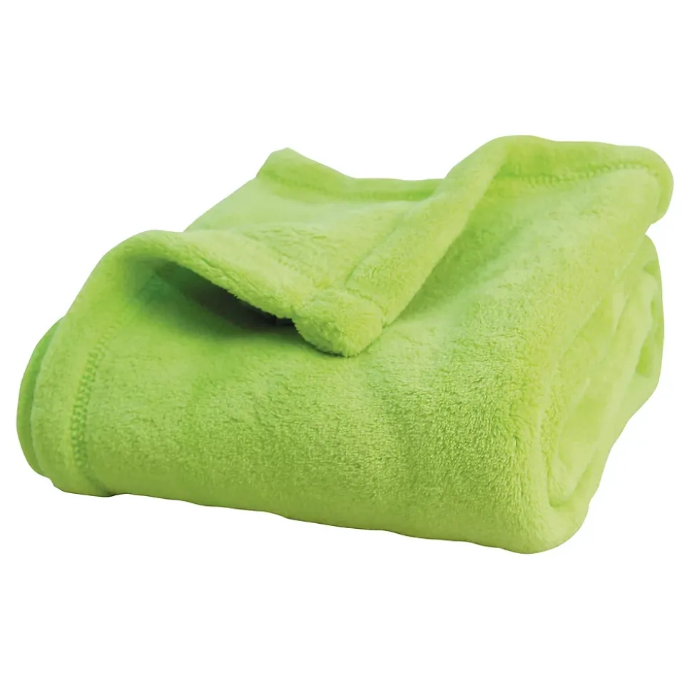 Couverture unie et colorée (100x150 cm - Vert clair)