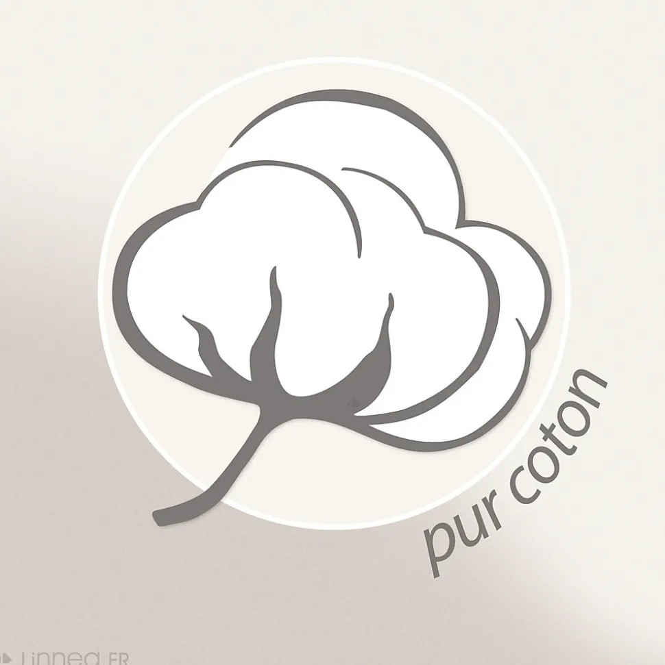 Couvre lit collection EMI pur coton 500 g/m² 260x240 cm marron praline