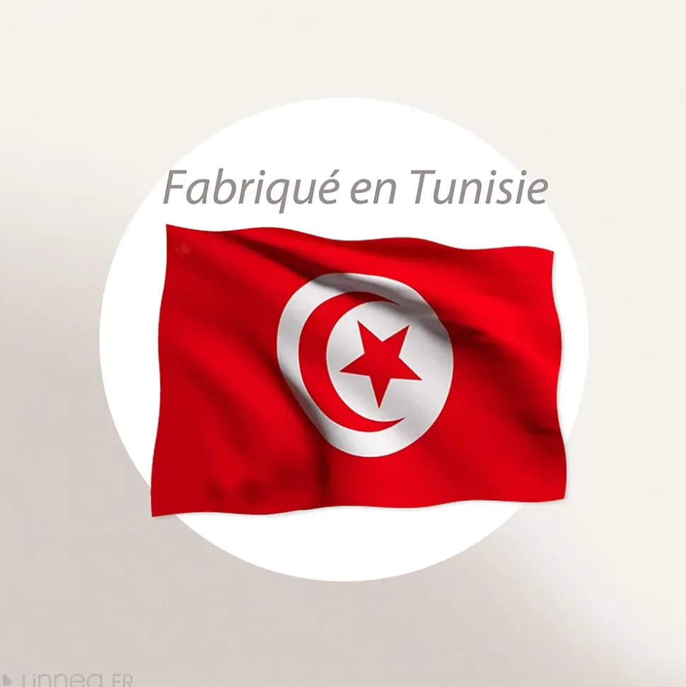 Couvre lit collection EMI pur coton 500 g/m² 260x240 cm gris sésame