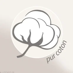 Couvre lit collection EMI pur coton 500 g/m² 260x240 cm gris sésame