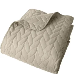 Couvre lit en microfibre dessin par ultrason (240x220 cm - Naturel)