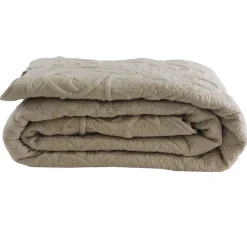 Couvre lit floqué à la main (240x260 cm - Naturel)