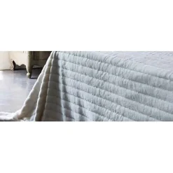 Couvre lit "Hermine" toutes dimensions Vent du sud - Neige - 220 x 230 cm pour lit 2 places