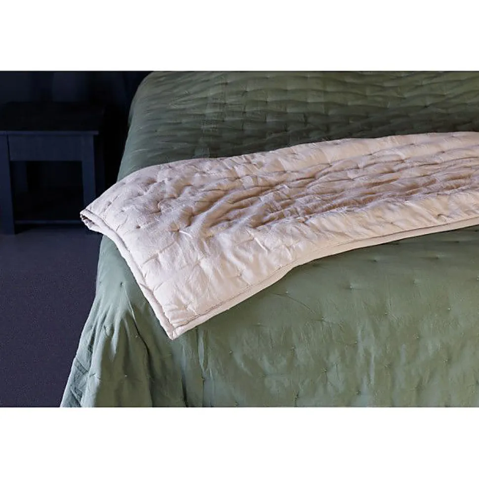 Couvre lit matelassé microfibre lavée "Céleste" toutes dimensions Vent du sud - Céleste Nacre - 240 x 260 cm pour lit "King Size"