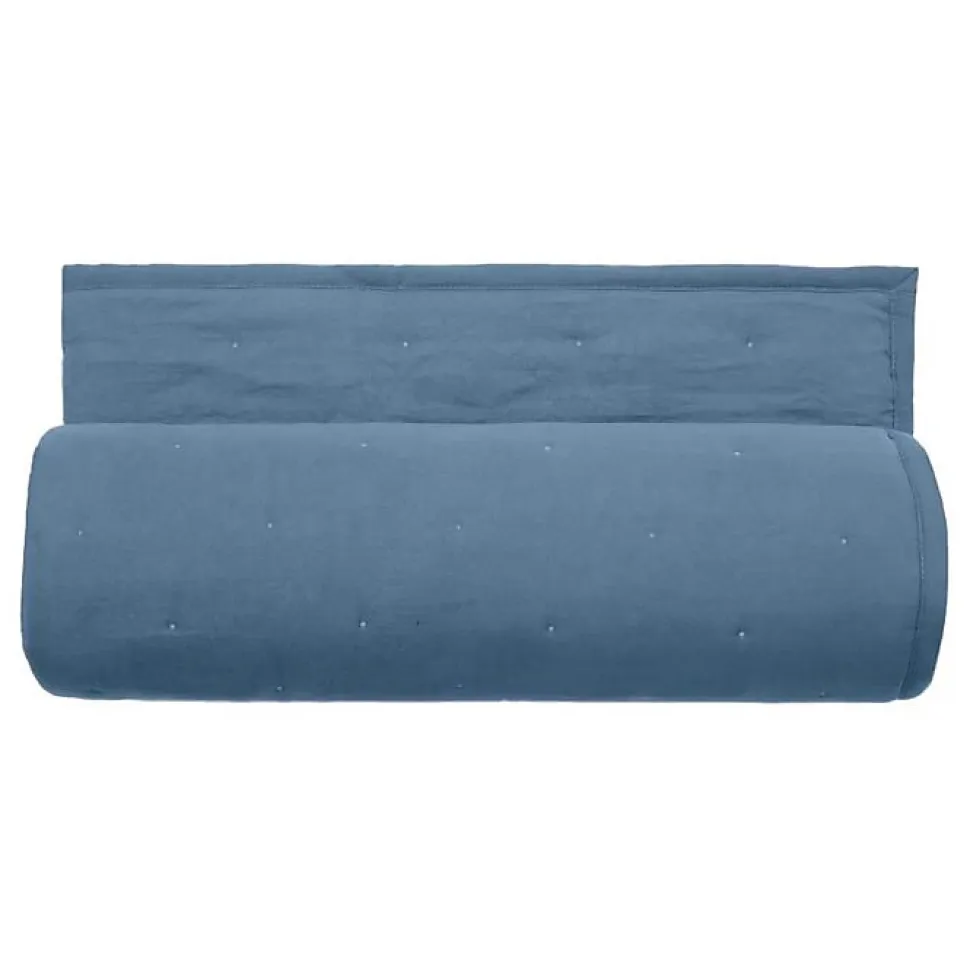 Couvre lit matelassé microfibre lavée "Céleste" toutes dimensions Vent du sud - Céleste Bleu Métal - 180 x 240 cm pour lit 1 place