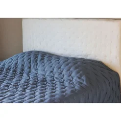 Couvre lit matelassé microfibre lavée "Céleste" toutes dimensions Vent du sud - Céleste Nacre - 220 x 240 cm pour lit 2 places