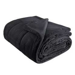 Couvre lit matelassé "tout doux" épais et chaud Anthracite 260x240 cm NISEKO