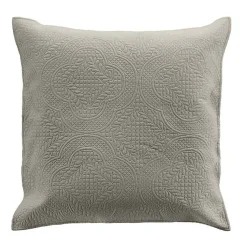 Couvre lit 2p mat.+2 hc 60x60 220 x 240 cm microfibre unie romane Gris