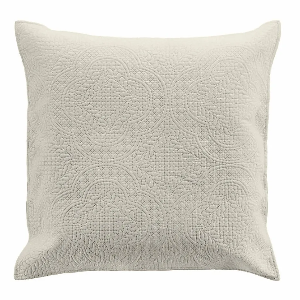 Couvre lit 2p mat.+2 hc 60x60 220 x 240 cm microfibre unie romane Naturel