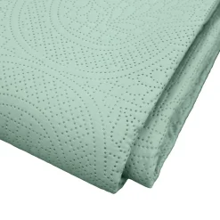 Couvre lit 2p mat.+2 hc 60x60 220 x 240 cm microfibre unie romane Sauge