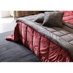 Couvre lit velours matelassé "Moki" toutes dimensions Vent du sud - Moki Camel - 240 x 260 cm pour lit "King Size"