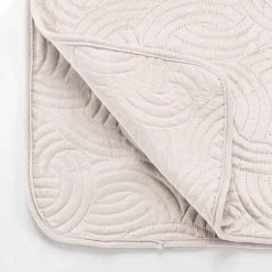 Couvre-lit 2 personnes matelassé 220x240 + 2 taies SOLANGE Naturel