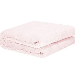 Couvre-lit - SPRINGOS - Zigzag - 160x200 cm - Rose clair - Extra soft