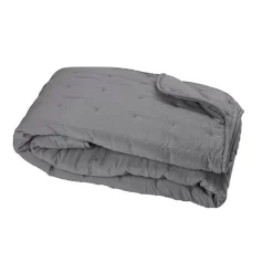 Couvre-Lit en microfibre matelassée (150x200 cm - Ardoise)