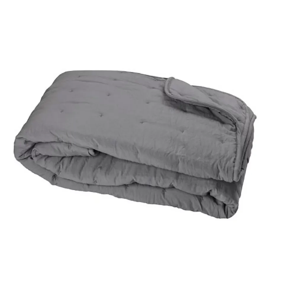 Couvre-Lit en microfibre matelassée (150x200 cm - Ardoise)