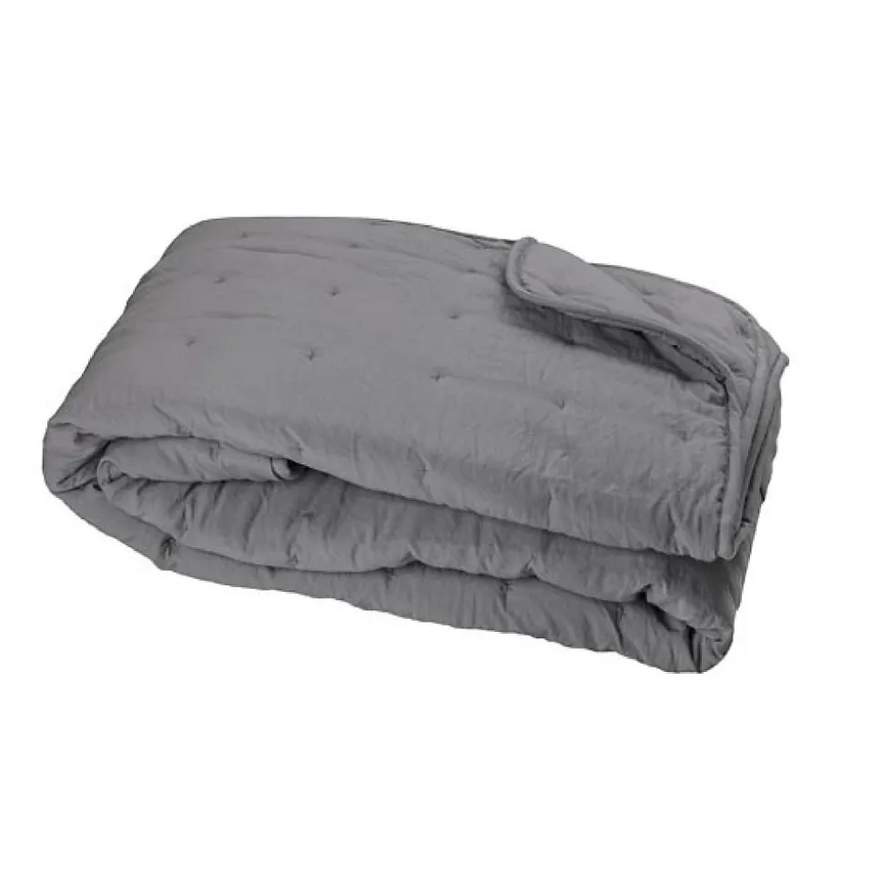 Couvre-Lit en microfibre matelassée (240x220 cm - Ardoise)