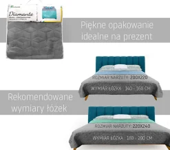 COUVRE-LIT TUTUMI DIAMANTE 220X240 MINT