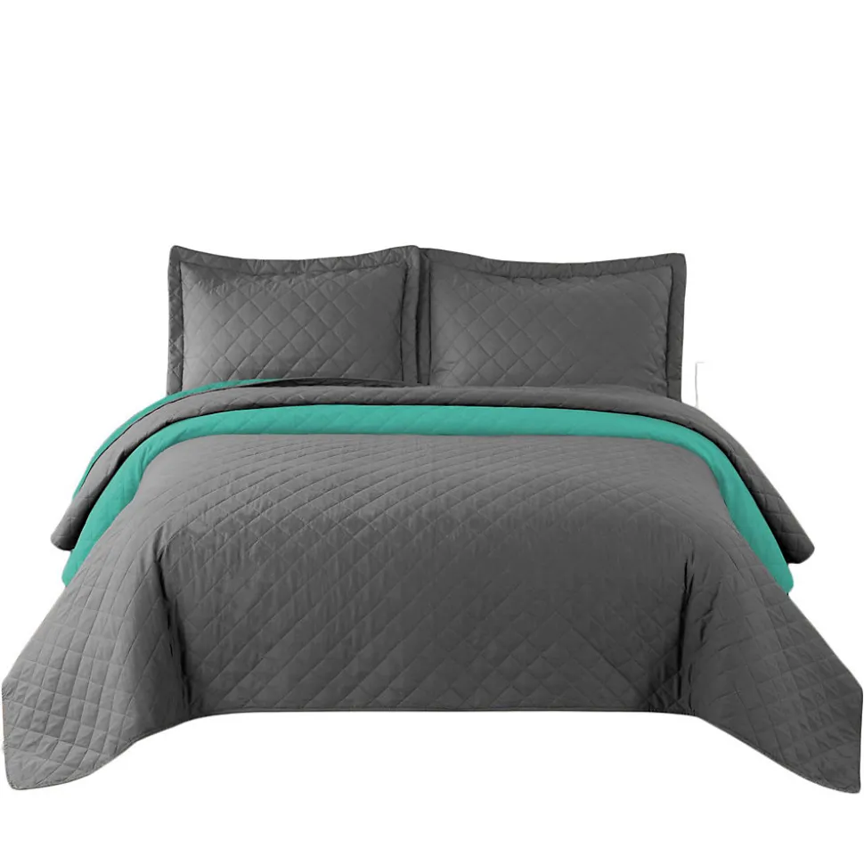 COUVRE-LIT TUTUMI INEZ 220X240 GREY MINT