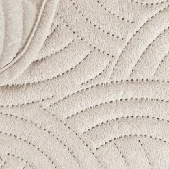 Couvre-lit Velours Uni Solange 220 x 240 cm Naturel + 2 housses de coussins 60x60 cm