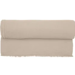 Couvre-lit 260x240 cm coton collection PAROS beige chanvre