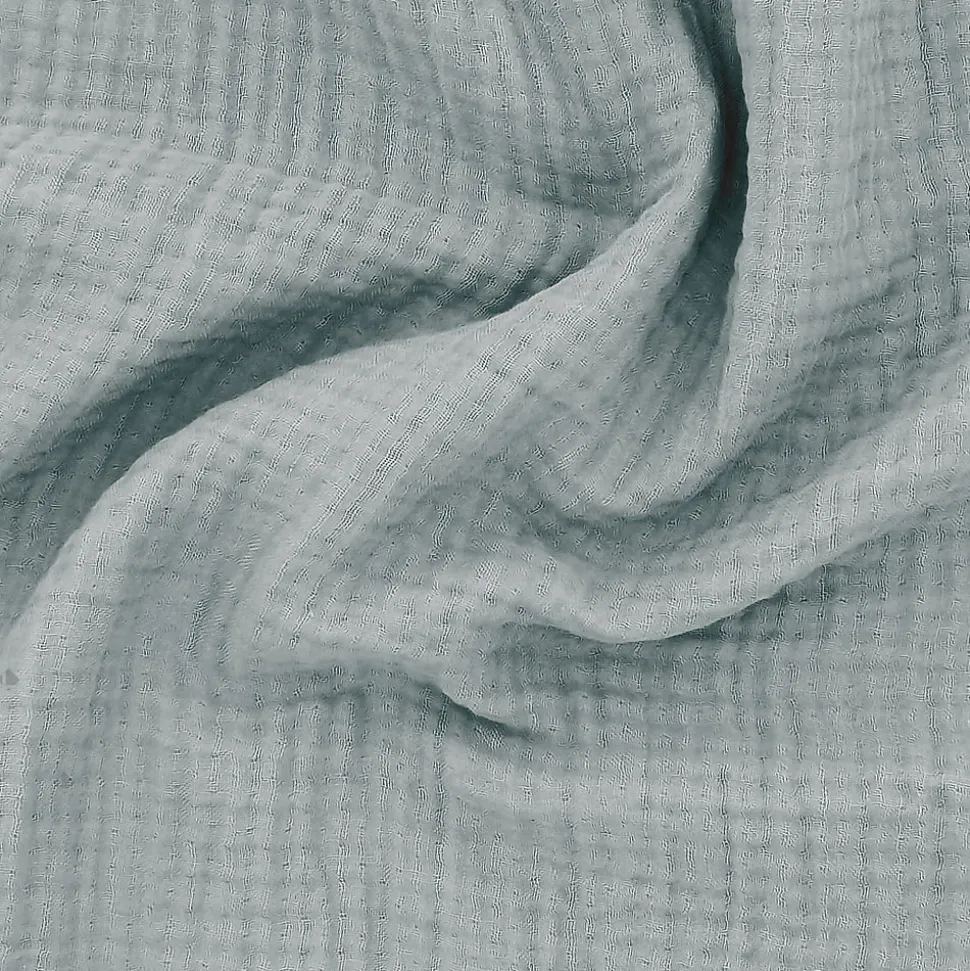 Couvre-lit 260x240 cm coton collection PAROS vert lichen