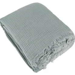 Couvre-lit 150x200 cm coton collection PAROS vert lichen