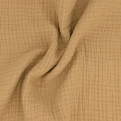 Couvre-lit 260x240 cm coton collection PAROS marron houblon