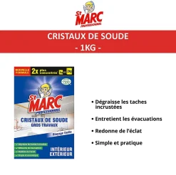 Cristaux de soude gros travaux St Marc professionnel 1kg