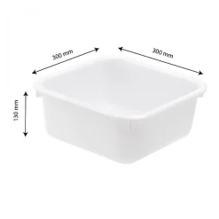 Cuvette alimentaire carrée emboitable 7 L - blanc