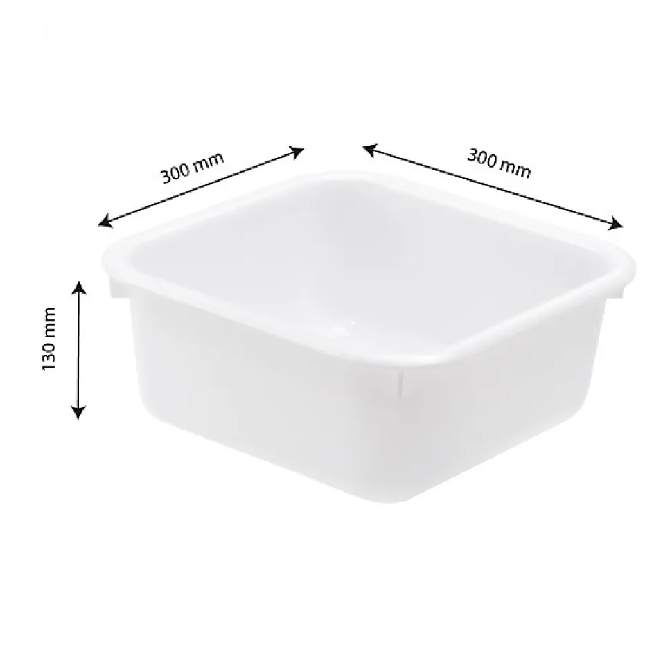 Cuvette alimentaire carrée emboitable 7 L - blanc