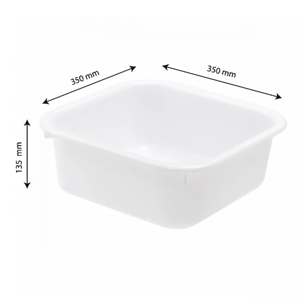 Cuvette alimentaire carrée emboitable 10 L - blanc