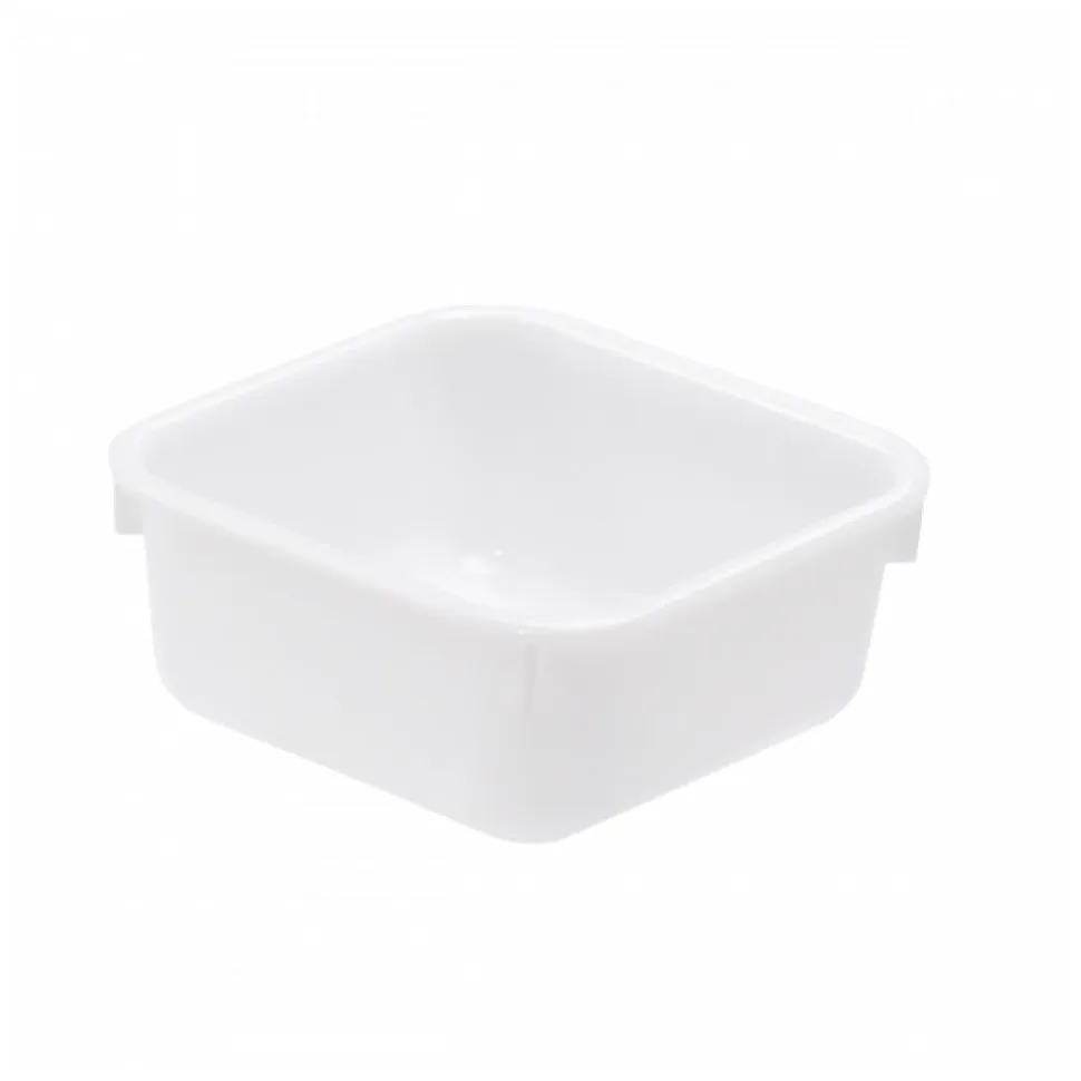 Cuvette alimentaire carrée emboitable 1 L - blanc