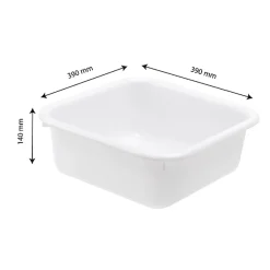 Cuvette alimentaire carrée emboitable 12 L - blanc