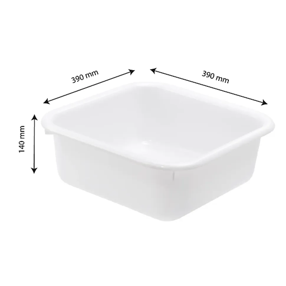 Cuvette alimentaire carrée emboitable 12 L - blanc