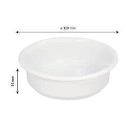Cuvette alimentaire ronde emboitable 4,5 L - blanc
