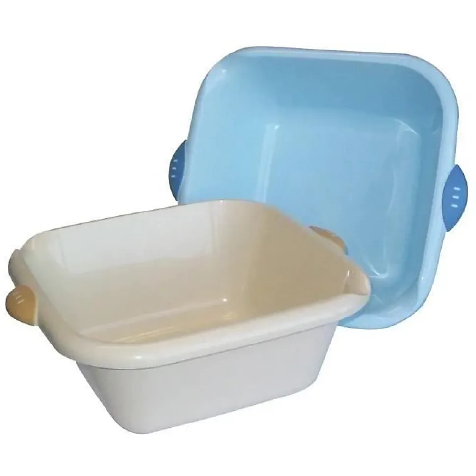 Cuvette carrée bimatière - 13 L - blanc