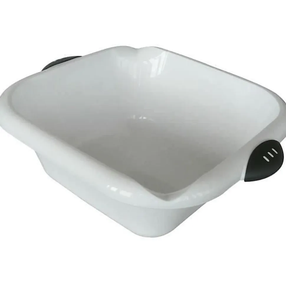 Cuvette carrée bimatière - 13 L - blanc