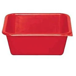 Cuvette carrée rouge 15L L. 38 x l. 38 x H. 17,5 cm