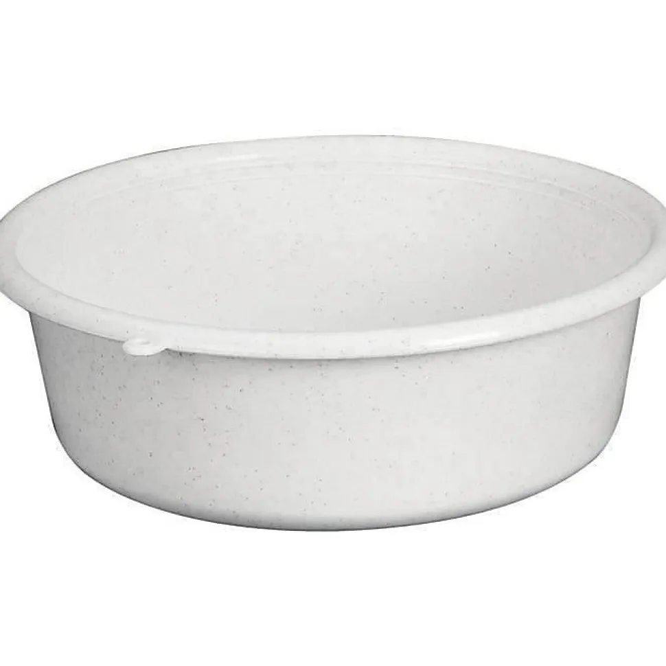 Cuvette ronde - D: 32 cm - H 11 cm - 5 L - gris moucheté