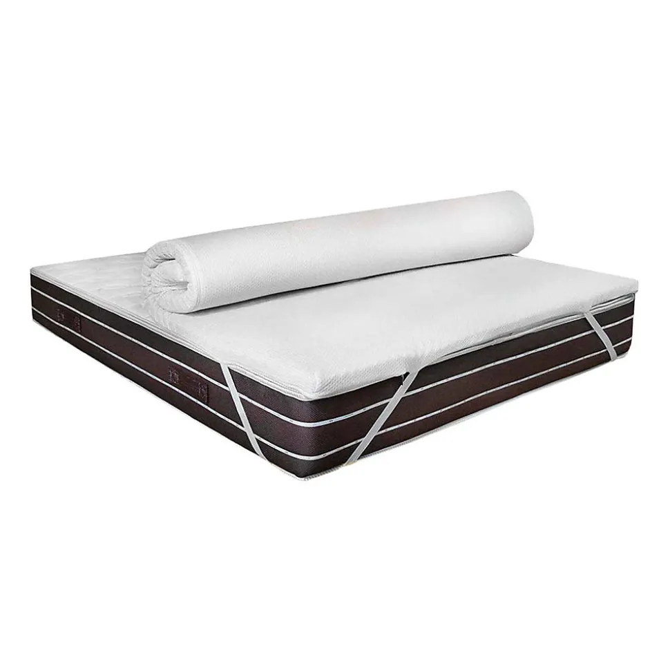 Dabreg Carré et Demi Surmatelas, Ensemble Matelas avec Oreiller, Surmatelas à Mémoire de Forme, 120x200xh5 cm