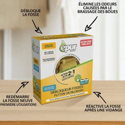 Débloqueur/réactivateur spécial fosses septiques Epur 500g
