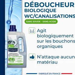 Déboucheur biologique Starwax 1L sans acide sans soude