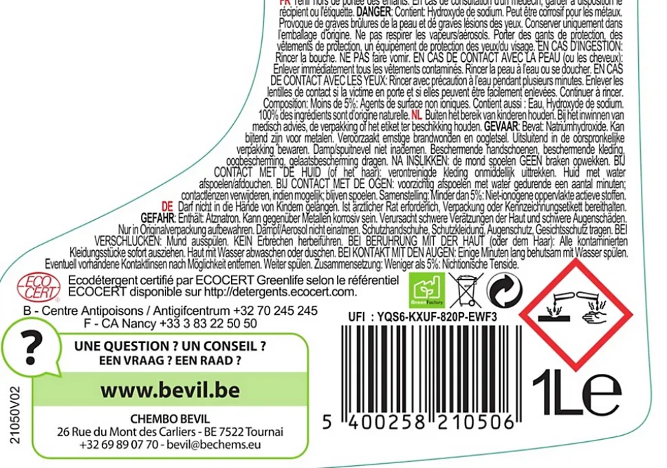 Déboucheur gel pour canalisations Epur 1L