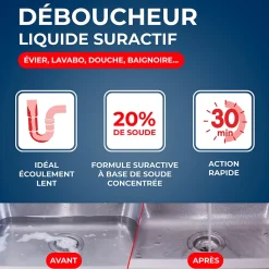 Déboucheur liquide de soude suractif Starwax 1L