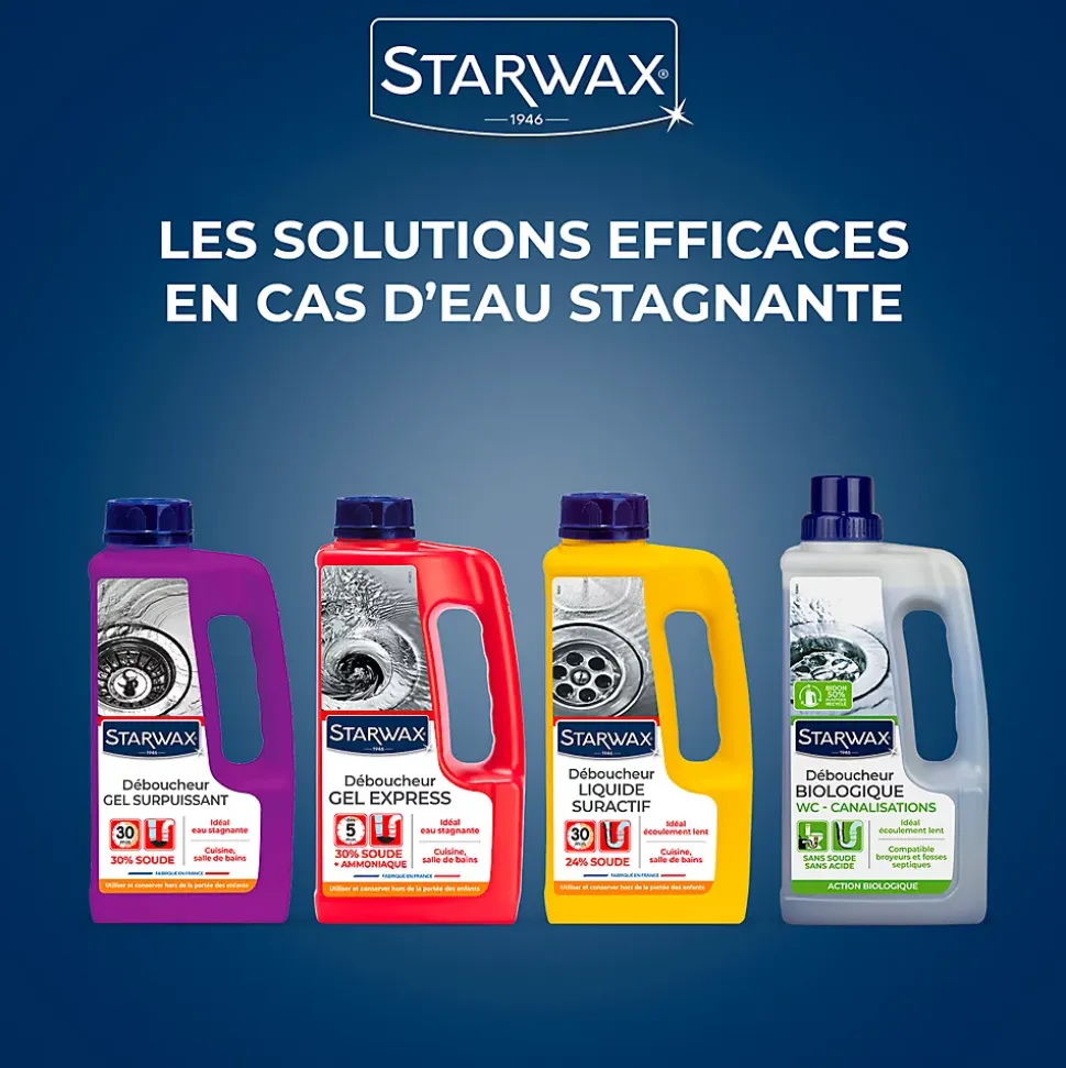 Déboucheur liquide de soude suractif Starwax 1L
