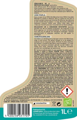 Déboucheur pour WC et broyeurs Epur 1L